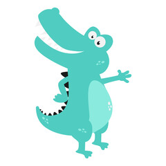 cute crocodile animal cartoon illustration