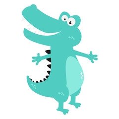 cute crocodile animal cartoon illustration