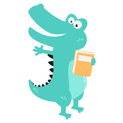 cute crocodile animal cartoon illustration