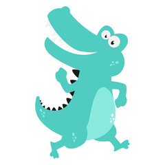cute crocodile animal cartoon illustration