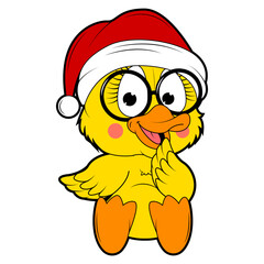 cute duck animal cartoon illustration