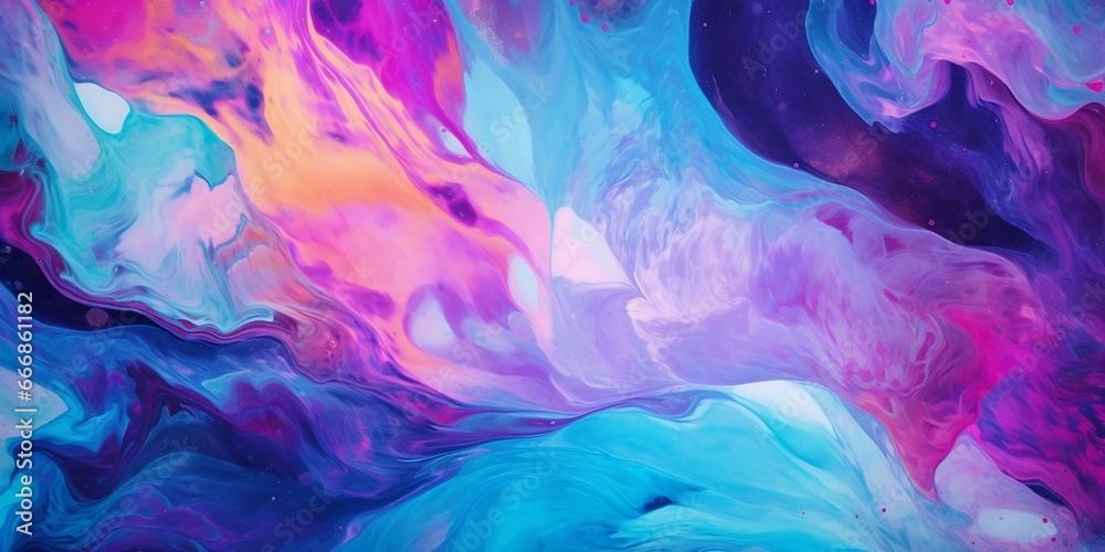 Fototapete abstract paint color background. exoplanet cosmic sea pattern, paint stains. marbleized effect. back