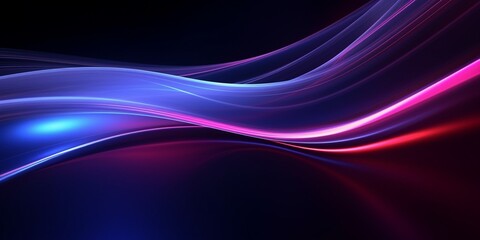 Neon illuminated dynamic sheets wallpaper. Abstract business background. : Generative AI