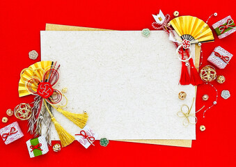日本の伝統素材　祝い事のイメージ