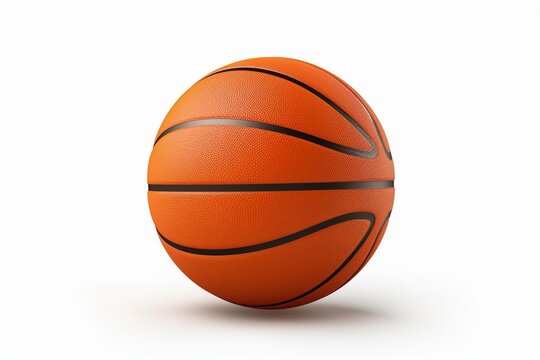 Basketball ball over white background. : Generative AI
