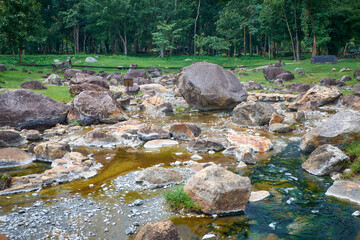 Natural hot spring mineral water source