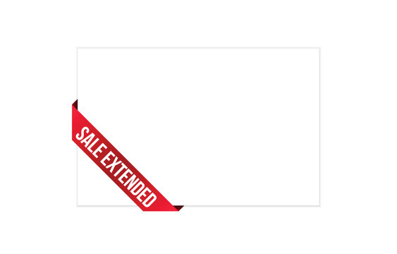 Vector illustration modern sale extended banner, Isolated web element.