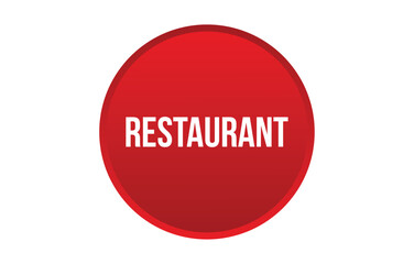 restaurant red vector banner illustration isolated on white background