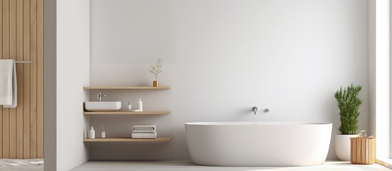 Minimal Scandinavian style in a contemporary bathroom setting