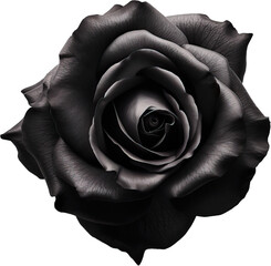 Black roses Isolated White Background Generative ai