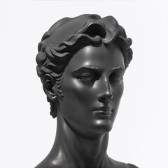 black statue of David's head Generative AI