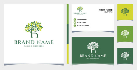 letter h logo design, natural letter h logo design, health logo design