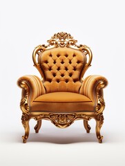 Luxury Vintage Chair isolate on White Background : Generative AI