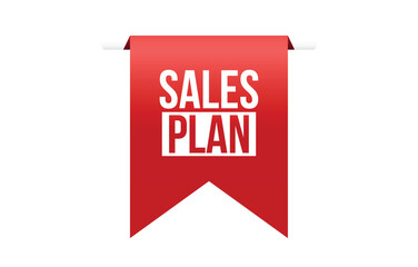 sales plan banner design. sales plan icon. Flat style vector illustration.
