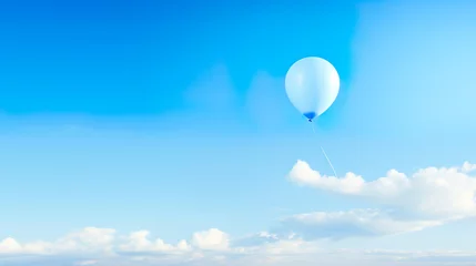 Rolgordijnen 青空に舞う1個の風船 © AYANO