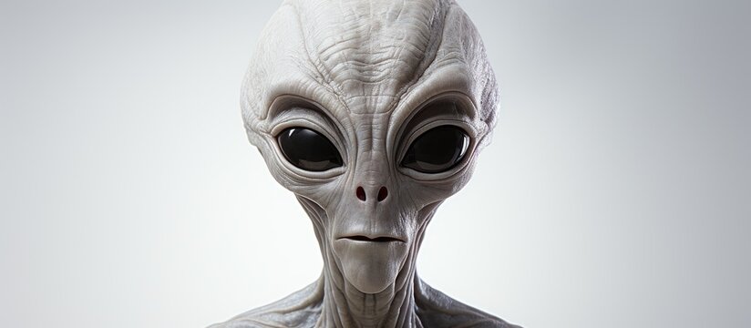 White background Artificial Intelligence image of an unknown being