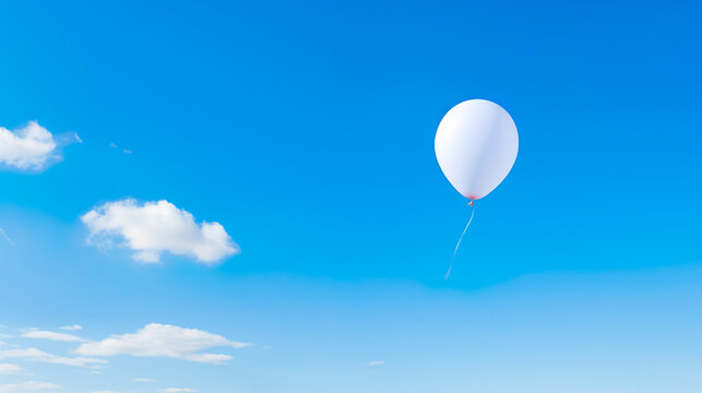 青空に舞う1個の風船 © AYANO
