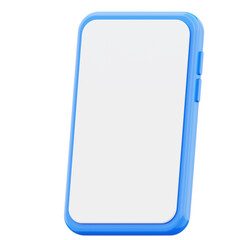 Mobile phone 3d icon illustration isolated on transparent background