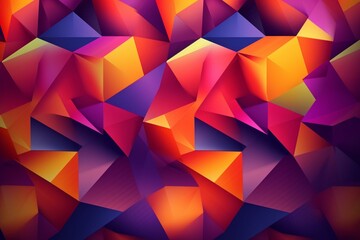 Colorful patterns in geometric style create an abstract desktop wallpaper. Generative AI