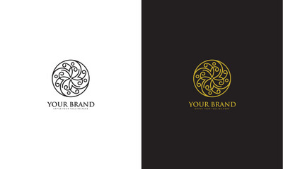 Abstract ornament logo. Abstract emblem, design concept, logotype element for template.