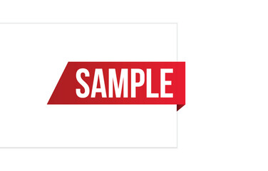 Sample Vector banner ribbon design