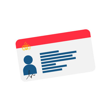 Driving License Vector on Transparent Background