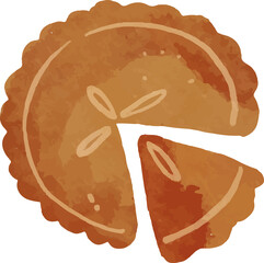 Pumpkin Pie Illustration