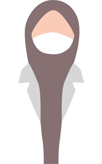 Faceless Muslim Woman Doctor