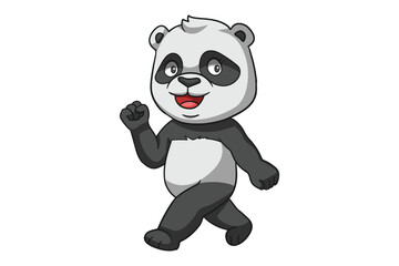 Cute Panda Cartoon Character Design