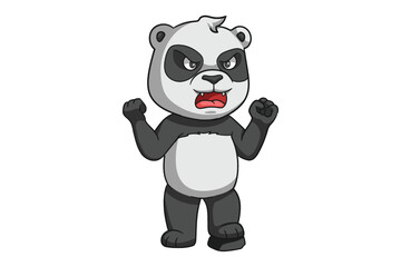 Cute Panda Cartoon Character Design
