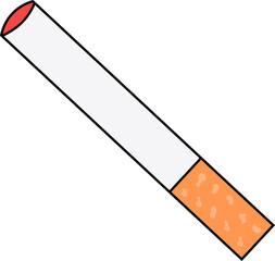White cigarettes have filtered brown colors with a red light.