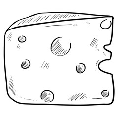 cheese restaurant object hand drawn