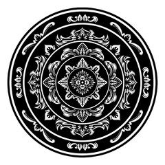 abstract style geometric, floral and ornamental mandala design