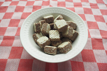 detail short of wafer roll chocolate