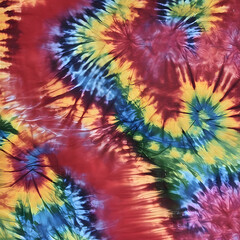 Swirling tie-dye fabric.
