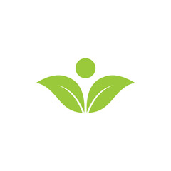 leaf vector logo, for plantation companies, plants, leaves, plantation business, etc.
