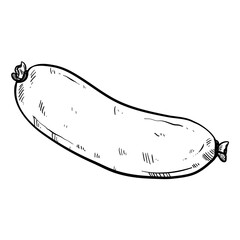 saussage handdrawn illustration 