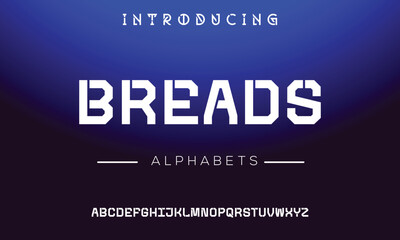 Modern abstract digital alphabet font. Minimal technology typography, Creative urban sport fashion futuristic font and with numbers. vector illustration