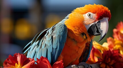 Obraz premium Colorful and beautiful parrot