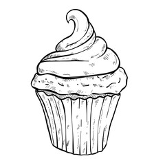 hot coffee drink hand drawn