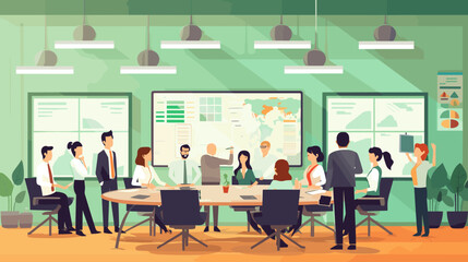 Concept vector illustration of business meeting.
