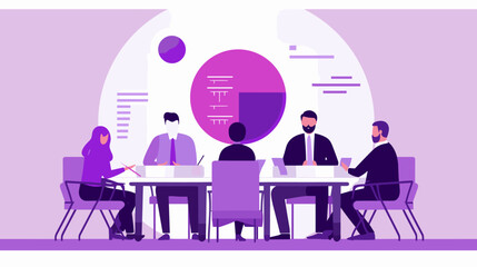 Concept vector illustration of business meeting.