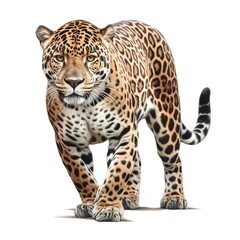 Obraz premium leopard in front of white background