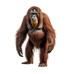 Orangutan white background