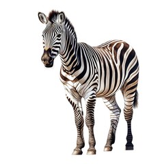 Obraz premium zebra isolated on white