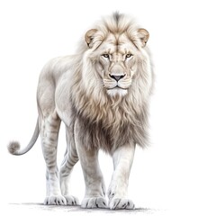 Obraz premium lion isolated on white background