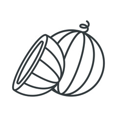 Watermelon icon vector sign and symbol on trendy design for design and print.