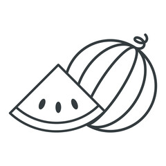 Watermelon icon vector sign and symbol on trendy design for design and print.