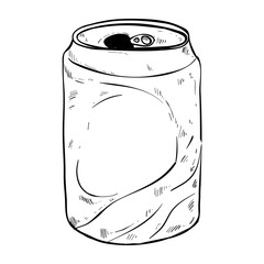 soda bottle handdrawn 