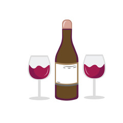 red wine bottle and glass